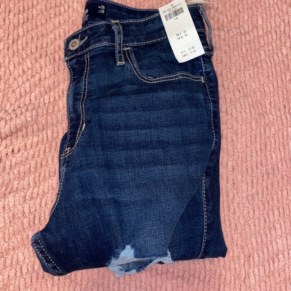 Hollister ripped skinny jeans